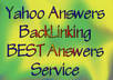 create two BEST answers links on Yahoo Answers