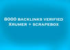 markebooth: I will give you combined blast of xrumer and scrapebox of verified 8000 links in just 24hrs for $5 on fiverr.com