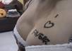 write what you want on my breast or below belly button and take three pictures