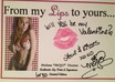 mail a personalized and autographed celebrity kiss collector card